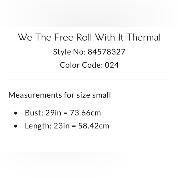 WE THE FREE People FP Roll With It Thermal size Small - Picture 7 of 7